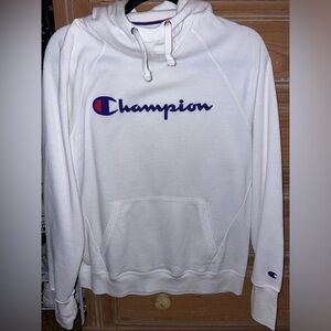WHITE CHAMPION HOODIE